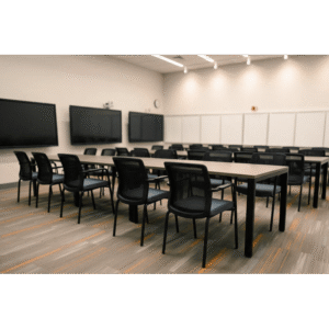 Konferencinė kėdė Formo juoda pilka