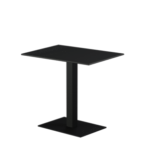 Kavinės stalas Alfa su juodu 40×55 cm pagrindu ir HPL stalviršiu