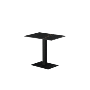 Kavinės stalas Alfa su juodu 40×55 cm pagrindu ir HPL stalviršiu