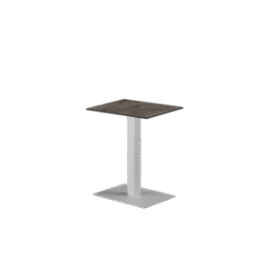Kavinės stalas Alfa su baltu 40×55 cm pagrindu ir HPL stalviršiu