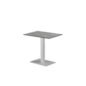 Kavinės stalas Alfa su baltu 40×55 cm pagrindu ir HPL stalviršiu