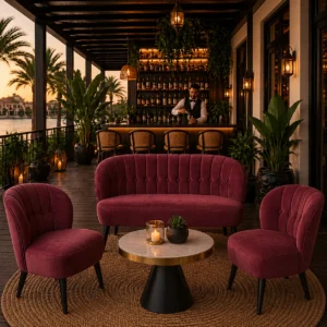 Lounge sofa LETO Raudona