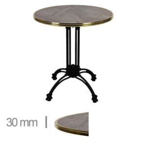 Horeca Tafel Rond Met Messing Rand Werzalit Dia 70 Cm A 442 1200x1200