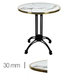 Horeca Terrastafel Rond Met Messing Rand Werzalit Bianca 60 Cm A 442 1200x1200