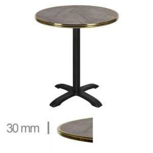 Horeca Terrastafel Rond Met Messing Rand Werzalit Dia 70 Cm A 8001 1200x1200