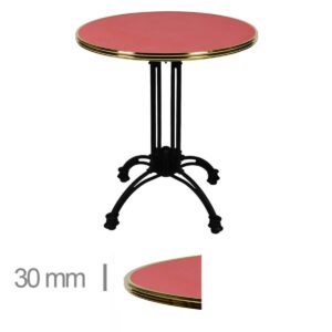 Horeca Terrastafel Rond Met Messing Rand Werzalit Rood 70 Cm 108 A 442 1200x1200