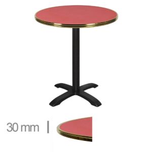 Horeca Terrastafel Rond Met Messing Rand Werzalit Rood 70 Cm A 8001 1200x1200