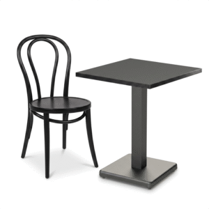 Kavinės stalas Imperio antracito 68×68 cm stalviršiu