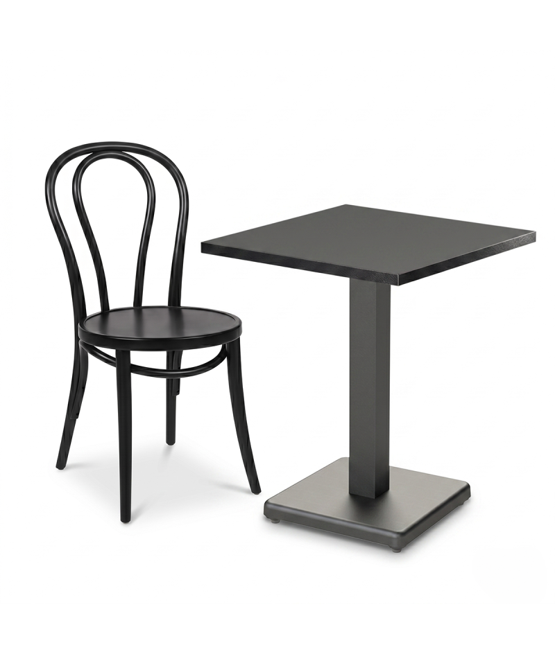 Kavinės stalas Imperio antracito 68x68 cm stalviršiu