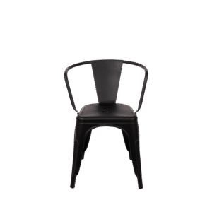 Industrinė metalinė kėdė Paris Grand Juoda