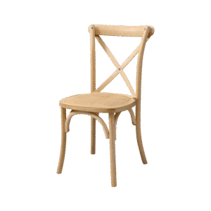 Medinė kėdė Cross-Back Rattan Natūrali balinta