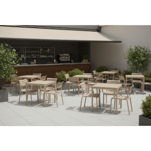 Plastikinė kėdė Velo smėlio spalvos - detalė 4