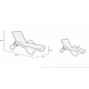 Plastikinis gultas Marina mėlynas - detalė 2